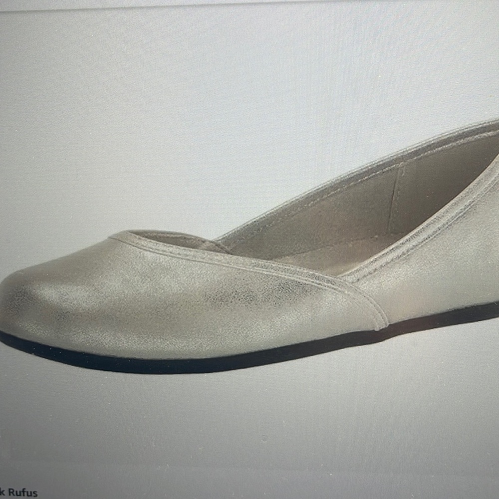 Easy Street Ballet Flats New Silver Ballet Tamar